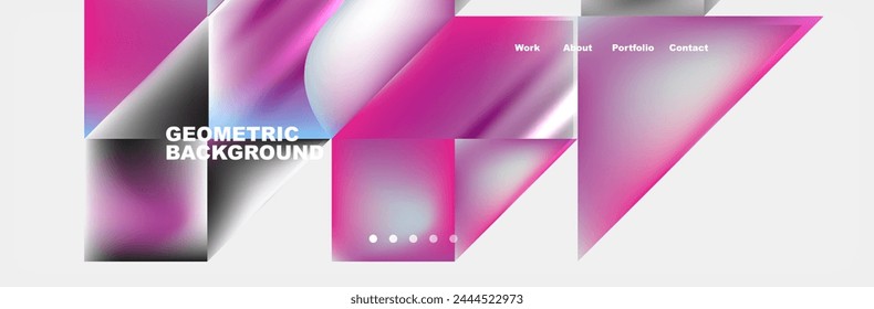 Minimal geometric web site page template design. Vector Illustration For Wallpaper, Banner, Background, Card, Book Illustration, landing page