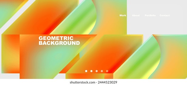 Minimal geometric web site page template design. Vector Illustration For Wallpaper, Banner, Background, Card, Book Illustration, landing page
