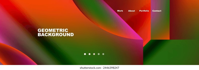Minimal geometric web site page template design. Vector Illustration For Wallpaper, Banner, Background, Card, Book Illustration, landing page