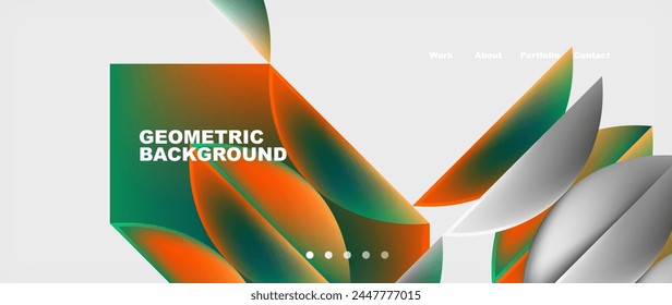 Minimal geometric web site page template design. Vector Illustration For Wallpaper, Banner, Background, Card, Book Illustration, landing page