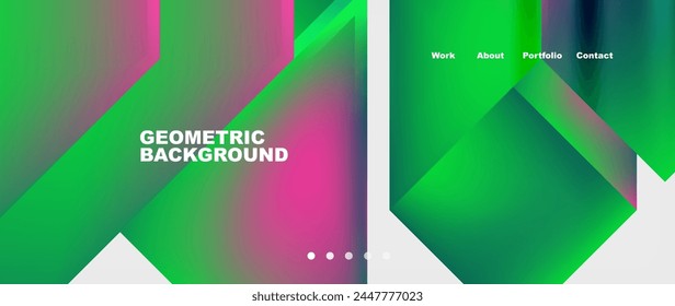 Minimal geometric web site page template design. Vector Illustration For Wallpaper, Banner, Background, Card, Book Illustration, landing page