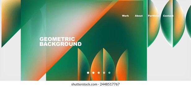 Minimal geometric web site page template design. Vector Illustration For Wallpaper, Banner, Background, Card, Book Illustration, landing page