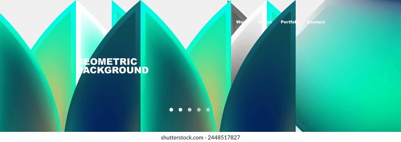 Minimal geometric web site page template design. Vector Illustration For Wallpaper, Banner, Background, Card, Book Illustration, landing page