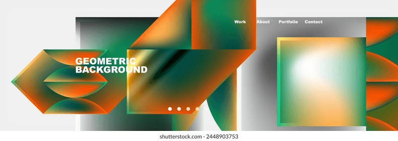 Minimal geometric web site page template design. Vector Illustration For Wallpaper, Banner, Background, Card, Book Illustration, landing page