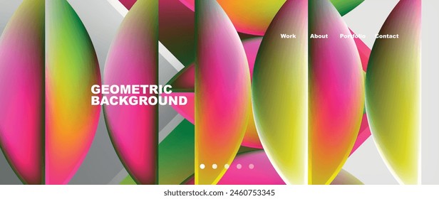 Minimal geometric web site page template design. Vector Illustration For Wallpaper, Banner, Background, Card, Book Illustration, landing page
