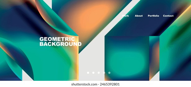 Minimal geometric web site page template design. Vector Illustration For Wallpaper, Banner, Background, Card, Book Illustration, landing page