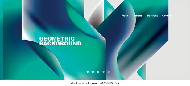 Minimal geometric web site page template design. Vector Illustration For Wallpaper, Banner, Background, Card, Book Illustration, landing page