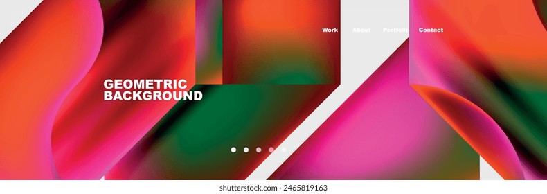 Minimal geometric web site page template design. Vector Illustration For Wallpaper, Banner, Background, Card, Book Illustration, landing page