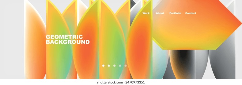 Minimal geometric web site page template design. Vector Illustration For Wallpaper, Banner, Background, Card, Book Illustration, landing page