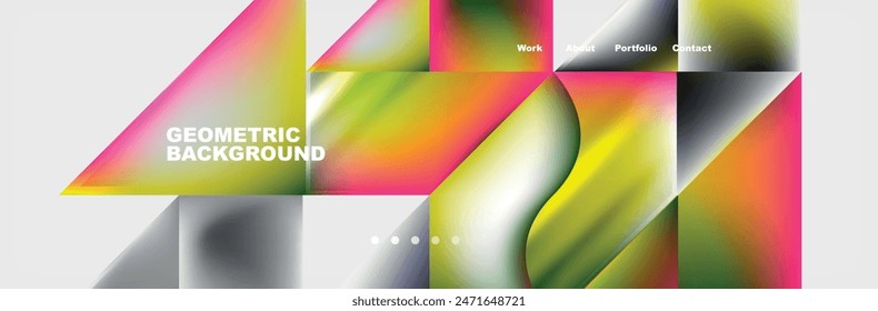 Minimal geometric web site page template design. Vector Illustration For Wallpaper, Banner, Background, Card, Book Illustration, landing page