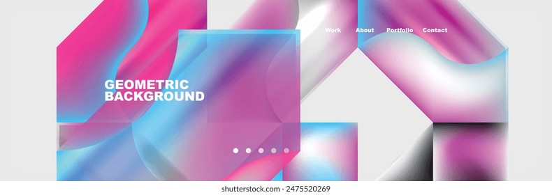 Minimal geometric web site page template design. Vector Illustration For Wallpaper, Banner, Background, Card, Book Illustration, landing page