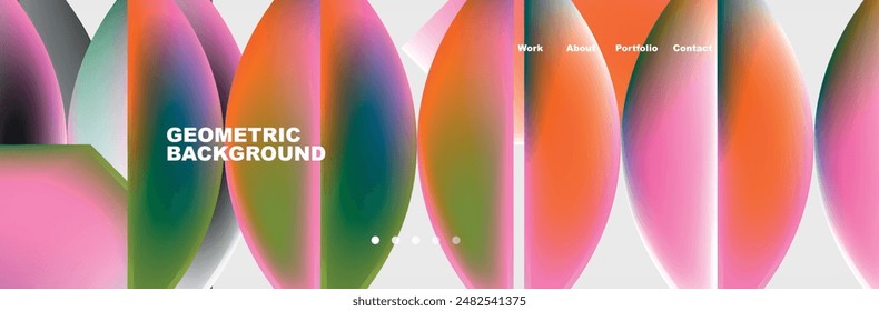 Minimal geometric web site page template design. Vector Illustration For Wallpaper, Banner, Background, Card, Book Illustration, landing page