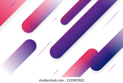 Minimal geometric white background. Gradient dynamic shapes composition. Eps10 vector.