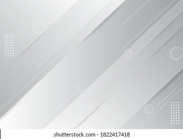 Minimal geometric white and grey digonal background. You can use for ad  poster  template  business presentation. Vector illustration 