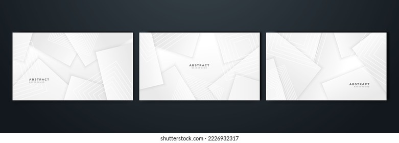 Minimal geometric white light background abstract design. vector illustration