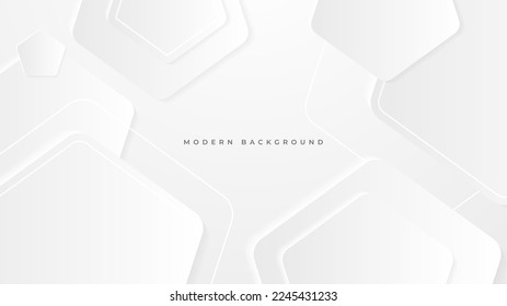 Diseño abstracto de fondo geométrico mínimo de luz blanca