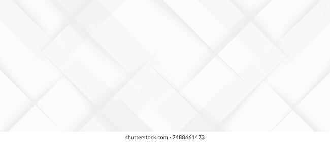 Minimal geometric white light background abstract design. vector illustration