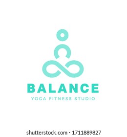 Minimal geometric , Yoga logo - icon