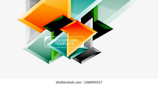 Minimale geometrische Dreiecke mit abstrakter 3D-Effekt-Hintergrundvorlage, Vektordesign mit minimalem Aufwand