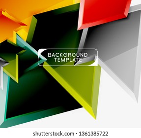 Minimale geometrische Dreiecke mit abstrakter 3D-Effekt-Hintergrundvorlage, Vektordesign mit minimalem Aufwand
