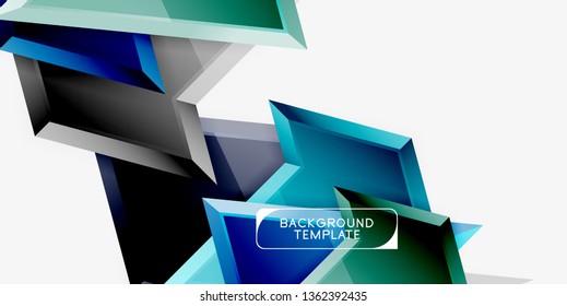Minimale geometrische Dreiecke mit abstrakter 3D-Effekt-Hintergrundvorlage, Vektordesign mit minimalem Aufwand