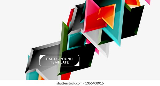 Minimale geometrische Dreiecke mit abstrakter 3D-Effekt-Hintergrundvorlage, Vektordesign mit minimalem Aufwand