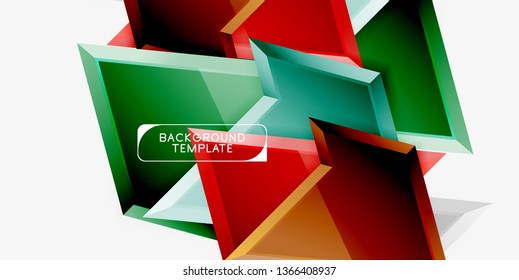Triángulos geométricos mínimos con planilla de fondo abstracto de efecto 3d, diseño vectorial moderno mínimo