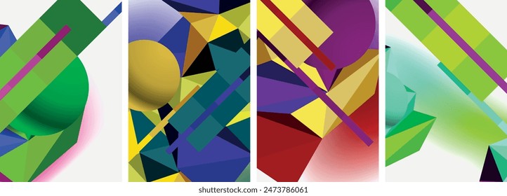 Minimal geometry. Circle, line and square design. Trendy techno business template for wallpaper, banner, background or landing