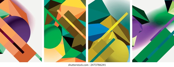 Geometría mínima. Diseño circular, lineal y cuadrado. Plantilla de negocios techno de moda para Fondo de pantalla, Anuncio, fondo o aterrizaje