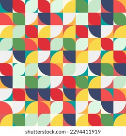 minimal geometry shape with colorful seamless art