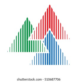 Minimal geometry .Vector Hipster Background .triangle logo . Abstract modern Geometrical Design Template .striped shapes.