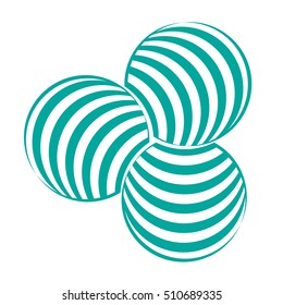 Minimal geometry .Vector Hipster ball Background . circle logo . Abstract modern Geometrical Design Template .striped shapes.