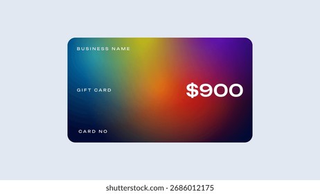 Valor mínimo de Tarjeta de regalo de $900. Tarjeta de regalo de compras en diseño minimalista. 