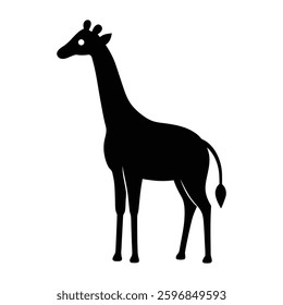 Minimal Giraffe Silhouette Graphic Art Icon Design