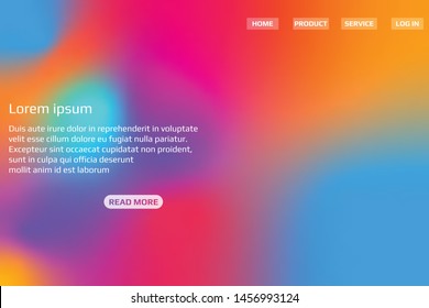 Minimal Glow Fluid Flow Colorful Abstract Design For Website Advertising Brochure Background. Modern Trendy Gradient Futuristic Element Multi Color Tone Illustration Concept.