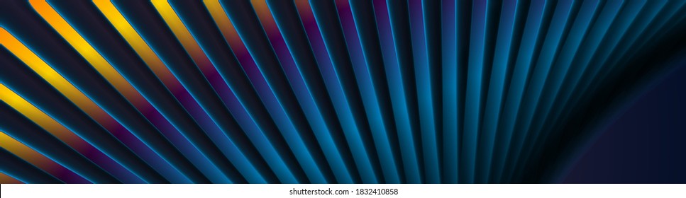 Minimal glowing lines abstract technology banner design. Futuristic vector background