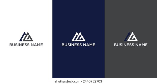 Minimal GM logo. Logo idea based on the GM monogram initials