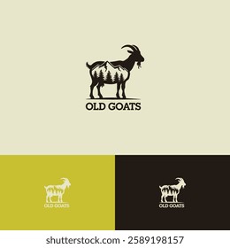 Minimal Goat logo design template