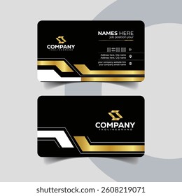 Minimal Gold Business Card for Stylish Professionals