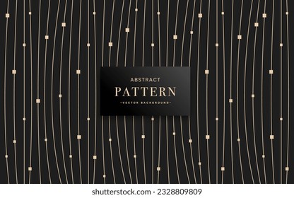 Minimal gold line with small square shapes vector background or Abstract background with golden lines