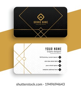 minimal golden business card template