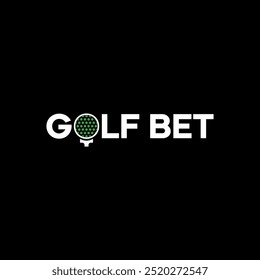 Logotipo minimalista del icono de la pelota de golf