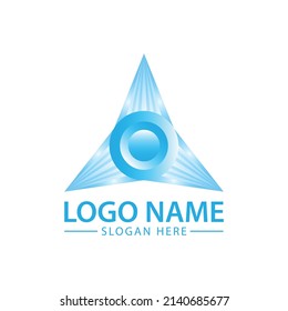 Minimal Gradient 3D Logo Design Vector