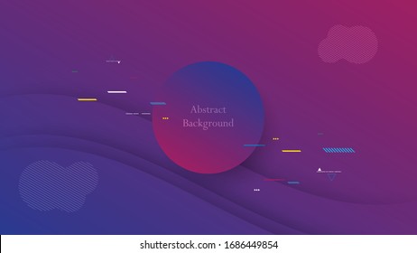 Minimal gradient background circle empty background for you text vector illustration