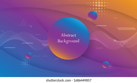 Minimal gradient background circle empty background for you text vector illustration
