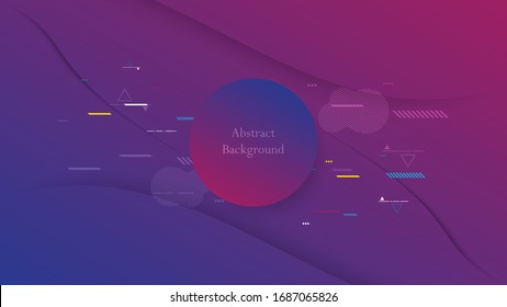 Minimal gradient background circle empty background for you text vector illustration