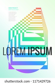 Minimal gradient cover design. Abstract geometric poster. Vertical A4 poster