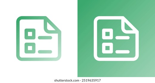 Minimal gradient to do list note icon. Back to school. Vector illustration, flat design