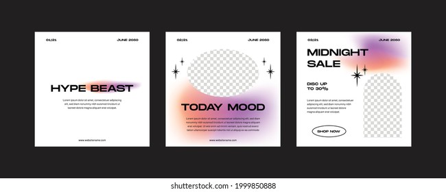 Minimal gradient fashion banner template