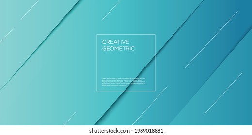 Minimal gradient geometric background. Dynamic shapes composition. 